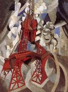 Delaunay, Robert Eiffel Tower  Red tower France oil painting artist